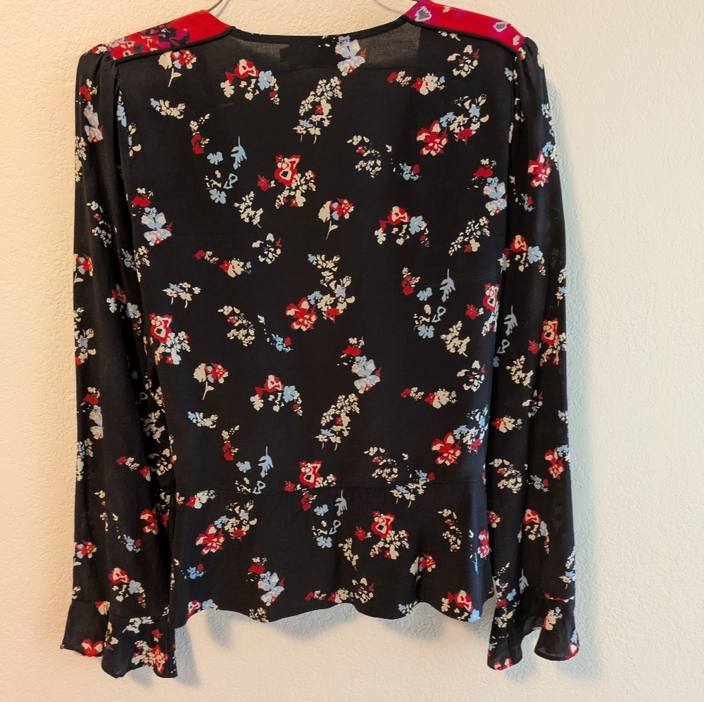 Tanya Taylor 100%Silk Floral Clusters Clio Top - Picture 7 of 11